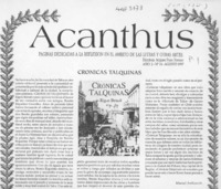 Crónicas talquinas  [artículo] Manuel Arellano N.