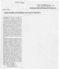 Luis Felipe Contardo, un poeta místico  [artículo].