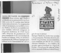 Agua de nadie  [artículo].