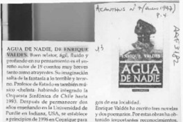 Agua de nadie  [artículo].