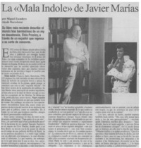 La "Mala índole" de Javier Mariás