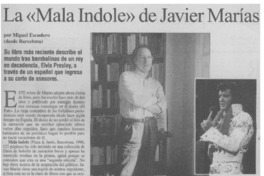 La "Mala índole" de Javier Mariás