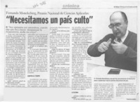 "Necesitamos un país culto"  [artículo] Francisca Godoy.