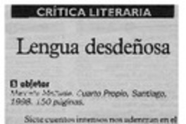Lengua desdeñosa