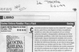 Cocina chilena familiar fina y fácil  [artículo] Carlos Maldonado.