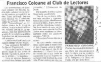 Francisco Coloane al Club de Lectores