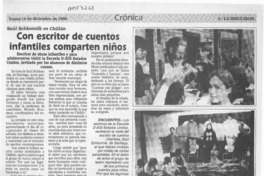 Con escritor de cuentos infantiles comparten niños  [artículo].