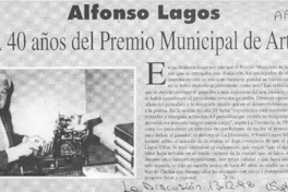 A 40 años del Premio Municipal de Arte  [artículo].