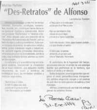 "Des-retratos" de Alfonso Larrahona Kästen  [artículo] Matías Rafide.