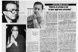 "Mientras no curemos el mal de fondo seguiremos extraviados"