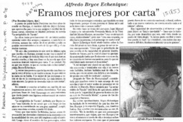 "Eramos mejores por carta"  [artículo] Romina López.