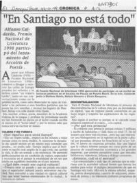 "En Santiago no está todo"  [artículo].