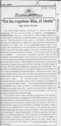 "En las esquinas lilas, el viento"  [artículo] Olga Lolas Nazrala.