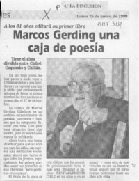 Marcos Gerding, una caja de poesía  [artículo].