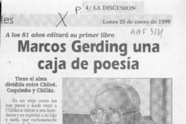 Marcos Gerding, una caja de poesía  [artículo].