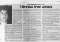 El libro busca formar conciencia  [artículo].