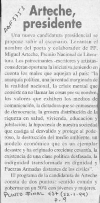 Arteche presidente  [artículo].
