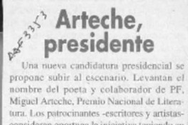 Arteche presidente  [artículo].