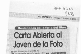 Carta abierta al joven de la foto  [artículo].