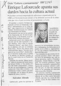 Enrique Lafourcade apunta sus dardos hacia la cultura actual