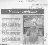 Manns a contraluz  [artículo].