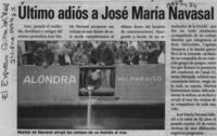 Ultimo adiós a José María Navasal