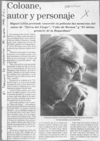 Coloane, autor y personaje  [artículo].
