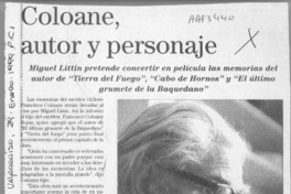 Coloane, autor y personaje  [artículo].