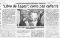 "Libro de Lagos", como pan caliente  [artículo].
