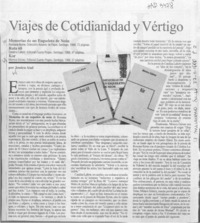 Viajes de cotidianidad y vértigo  [artículo] Jessica Atal.