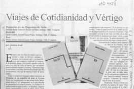 Viajes de cotidianidad y vértigo  [artículo] Jessica Atal.