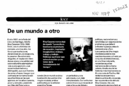 De un mundo a otro  [artículo] Andrés Aguirre.