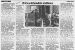 Crítica del modelo neoliberal