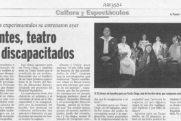 Apuntes, teatro con discapacitados  [artículo] Leopldo Pulgar I.
