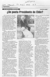 Un poeta Presidente de Chile?  [artículo] Walter Garib.