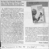 En busca del rumbo perdido  [artículo] Pedro Galindo.