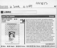 Jurel tipo salmón  [artículo] Carlos Maldonado R.