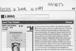 Jurel tipo salmón  [artículo] Carlos Maldonado R.