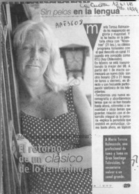 El retorno de un clásico de lo femenino  [artículo] José Luis Córdova.