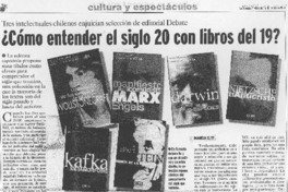 Cómo entender el siglo 20 con libros del 19?