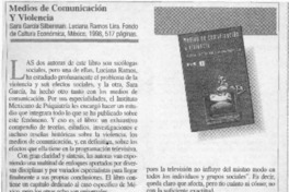 Medios de comunicación y violencia  [artículo] Mónica Blanco.