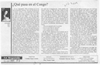 Qué pasa en el Congo?  [artículo] Sara Vial.