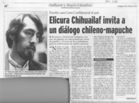 Elicura Chihuailaf invita a un diálogo chileno-mapuche  [artículo] Andrés Gómez B.