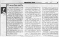 Evangeline, adiós  [artículo] Sara Vial.