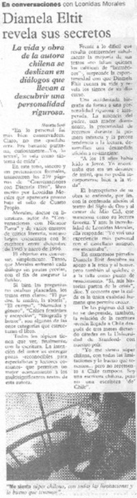 Diamela Eltit revela sus secretos
