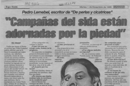 "Campañas del sida están adornadas por la piedad"  [artículo] Willy Haltenhoff.