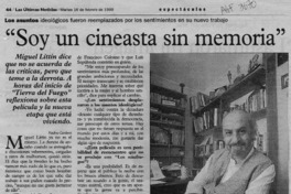 "Soy un cineasta sin memoria"  [artículo] Paulina Córdova.