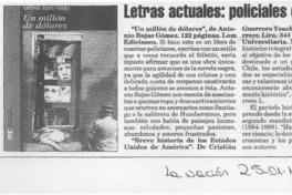 Letras actuales, policiales e historia  [artículo].
