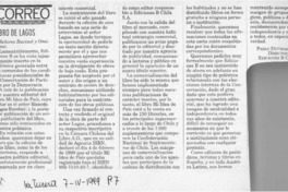 Libro de Lagos  [artículo] Pablo Dittborn Barros.