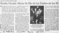 Rosita Nicolet ahora se ríe de los padres de los 90  [artículo].